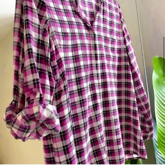 Joie Kariana Plaid Silk Buttons Down Silk Blouse Top Size Small - Picture 4 of 16